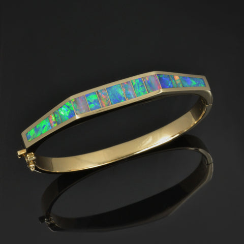 Geometric Australian Opal Bracelet by The Hileman