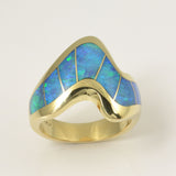 Opal inlay ring by Hileman